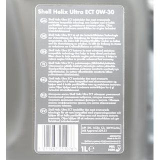 Shell HELIX Ultra ECT 0W-30 Motorl 1Liter